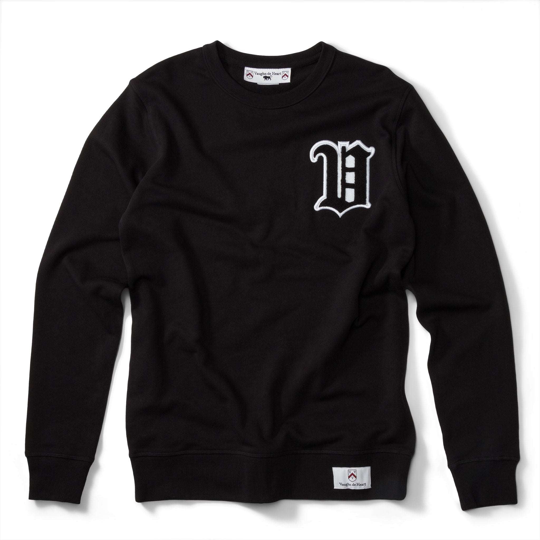 Black shop varsity sweater